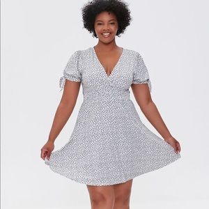Brand New Plus size Black/White polka dot dress